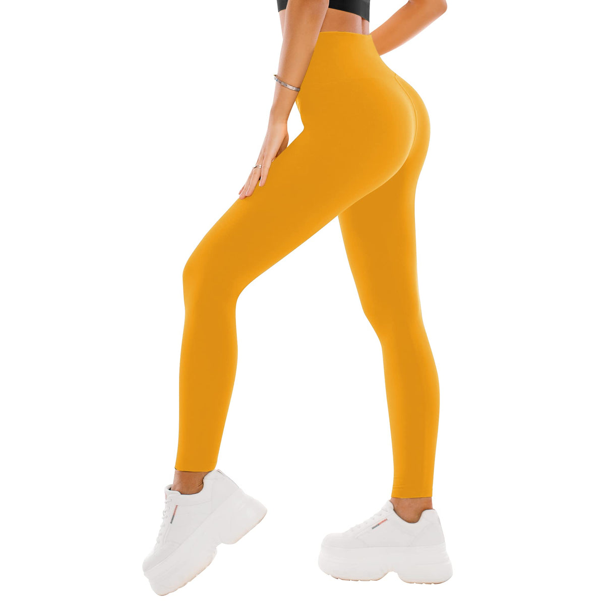 SINOPHANT Damen-Leggings mit hohem Bund – Buttery-Soft Yoga-Hosen in voller Länge/Capri für Training und Sport