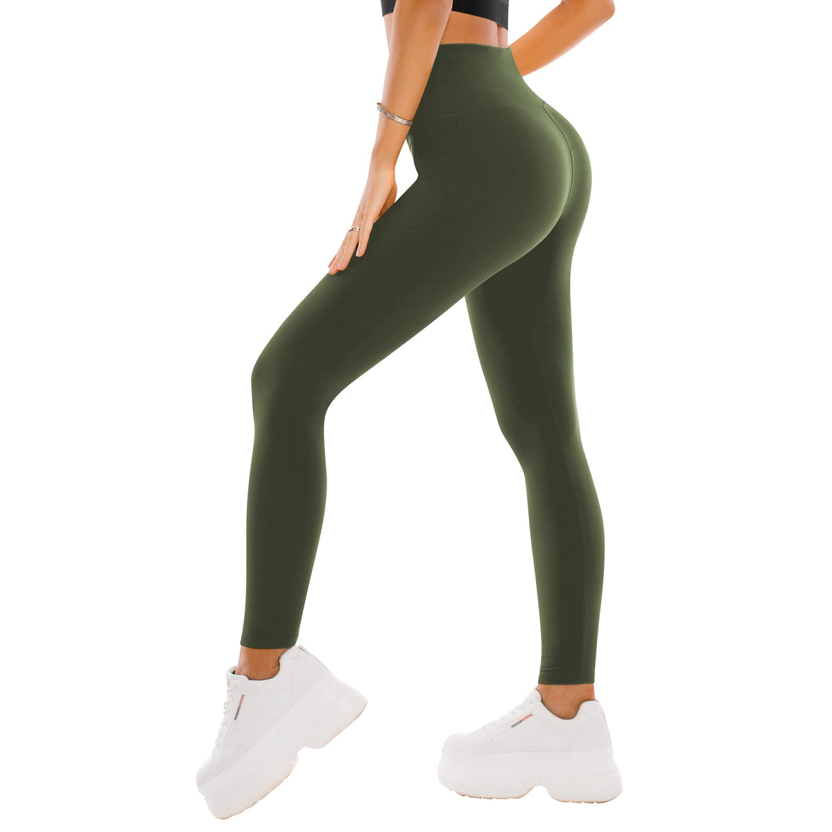 SINOPHANT Damen-Leggings mit hohem Bund – Buttery-Soft Yoga-Hosen in voller Länge/Capri für Training und Sport