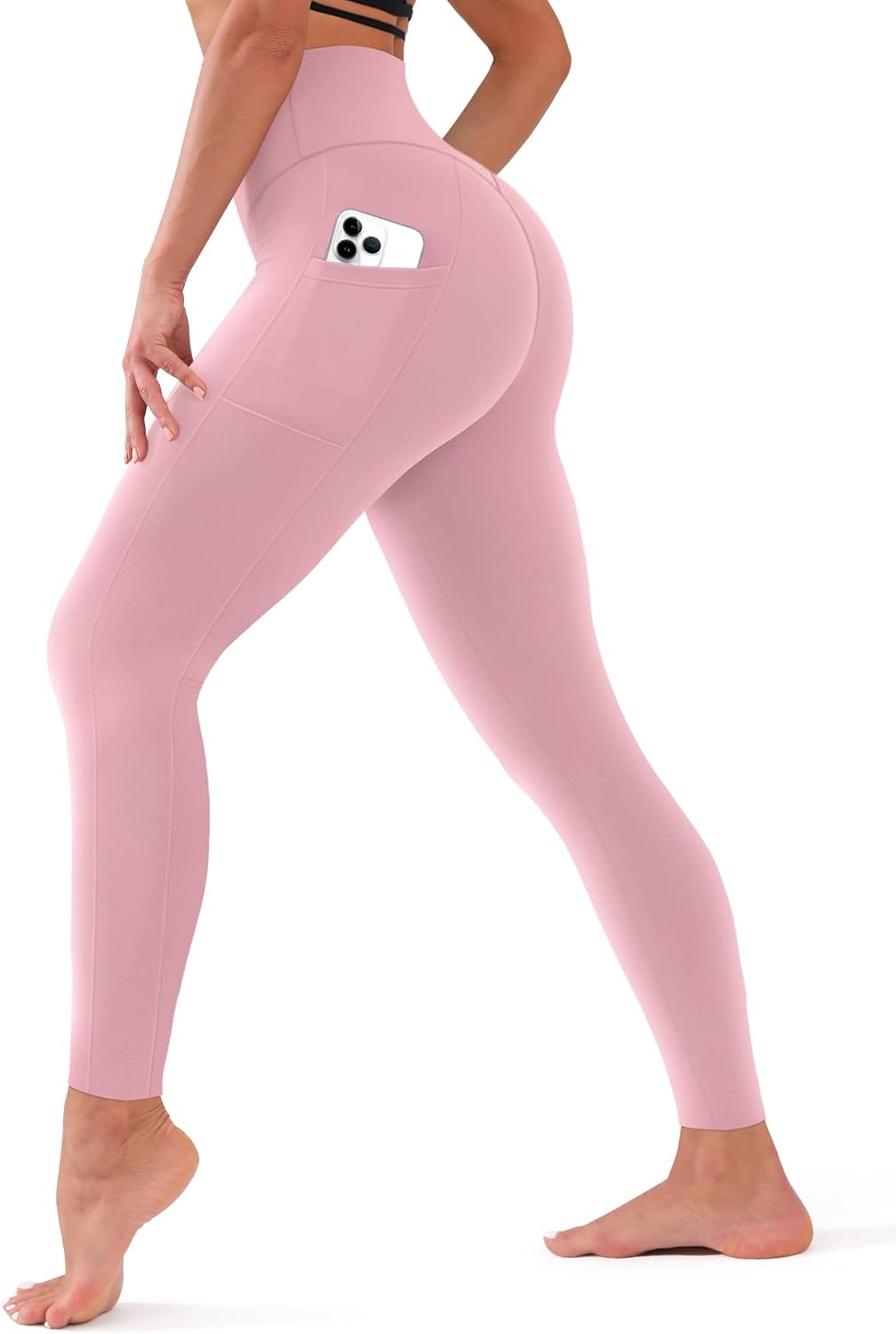 Bluemaple High Waisted Leggings for Women - Tummy Control Pants Non See Through Workout Soft Yoga Pants for Running Plus Size