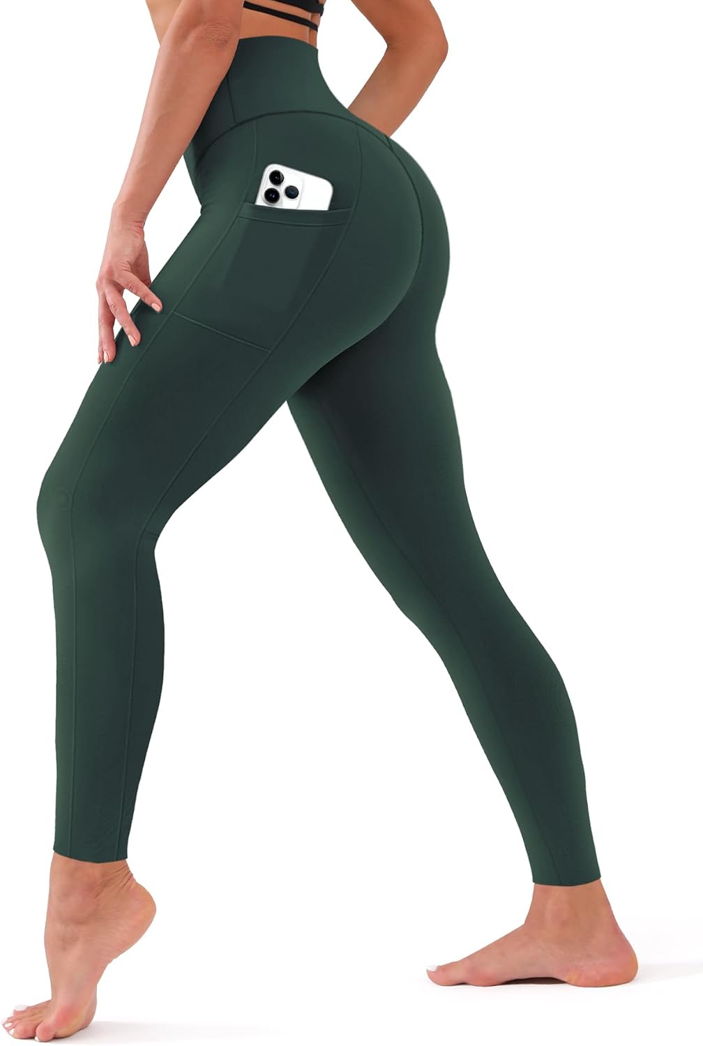 Bluemaple High Waisted Leggings for Women - Tummy Control Pants Non See Through Workout Soft Yoga Pants for Running Plus Size