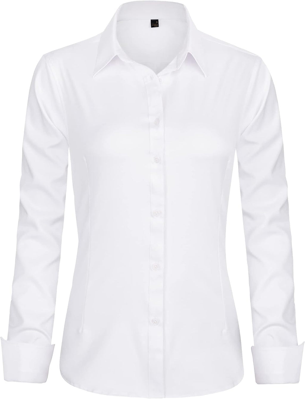 J.VER Womens Dress Shirts Long Sleeve Button Down Shirt Wrinkle-Free Business Casual Blouse Office Work Tops