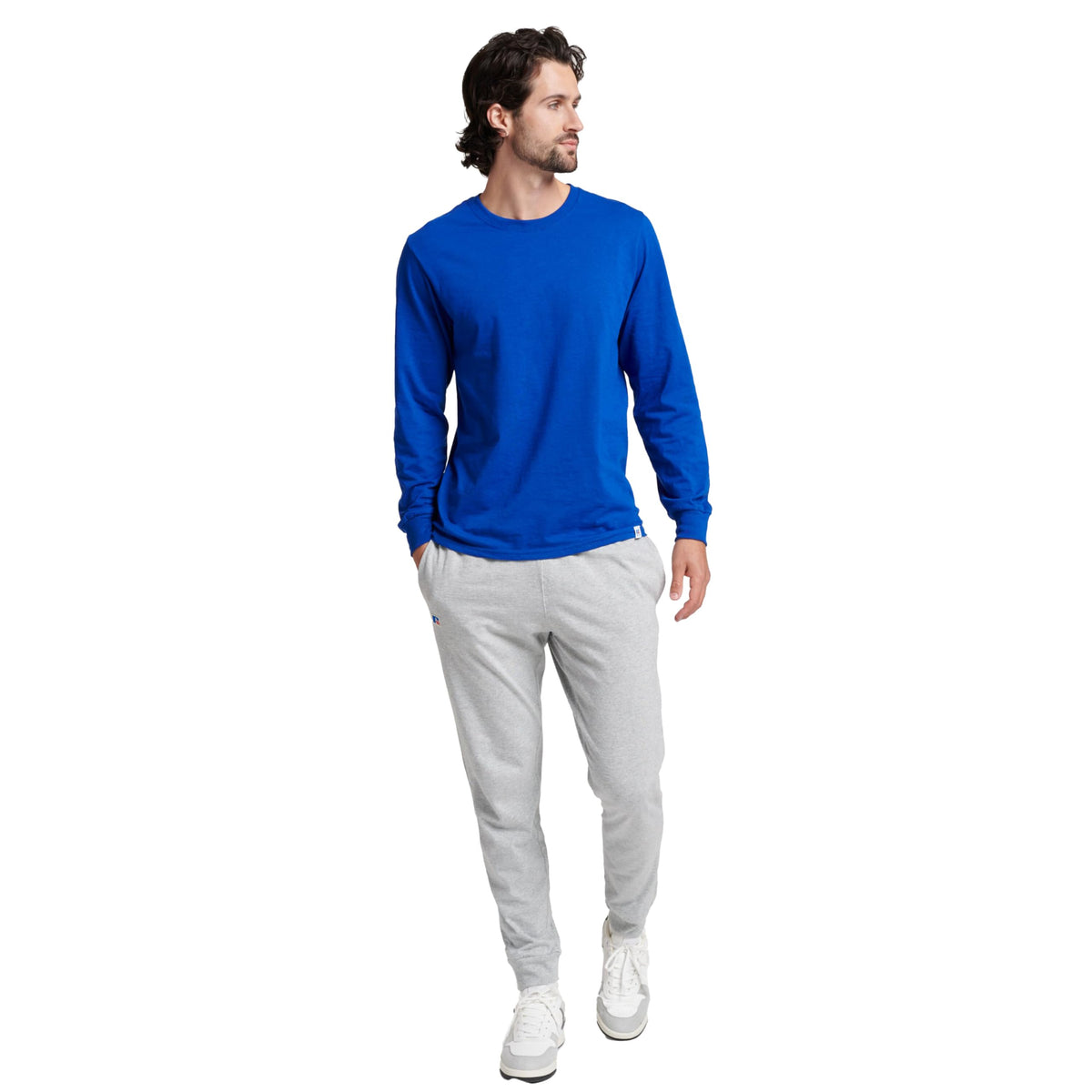 Russell Athletic Men's Dri-Power Long Sleeve Tees, Moisture Wicking, Odor Protection, UPF 30+