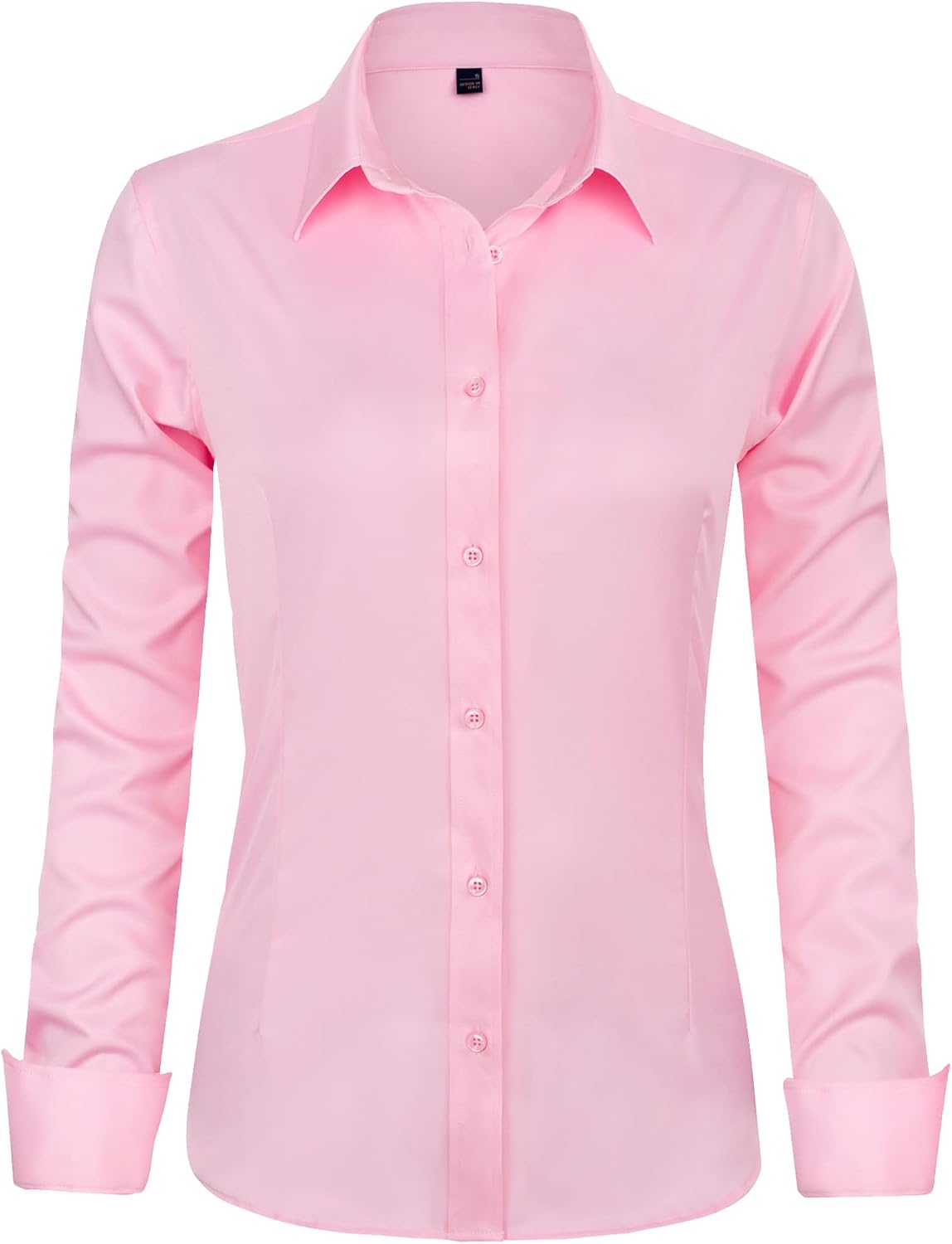J.VER Womens Dress Shirts Long Sleeve Button Down Shirt Wrinkle-Free Business Casual Blouse Office Work Tops