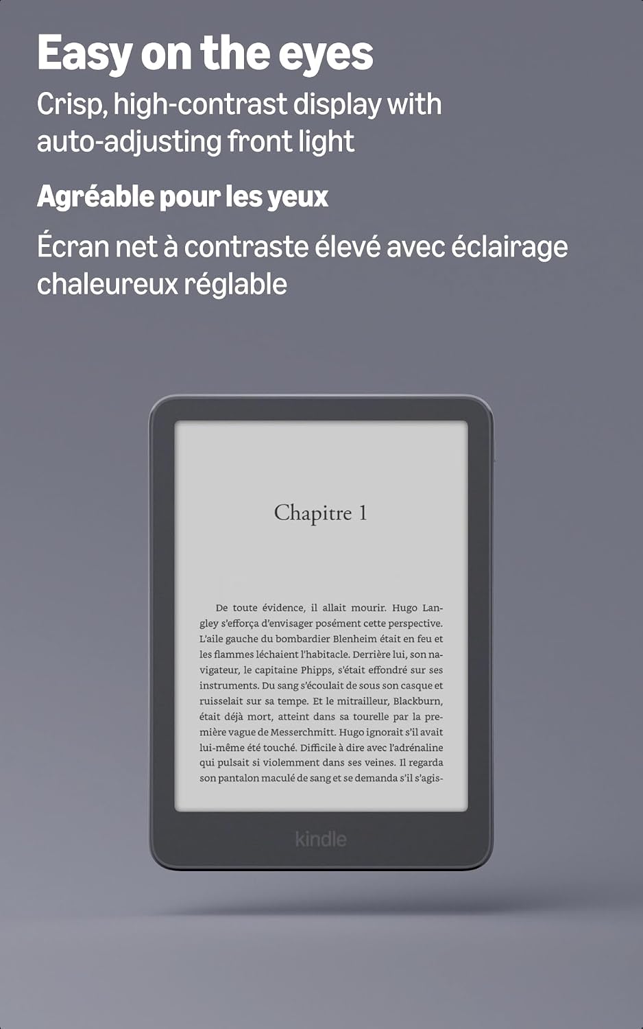 Amazon Kindle Paperwhite 16GB (newest model), Now thinner and lighter, 7" display, warm light, Graphite