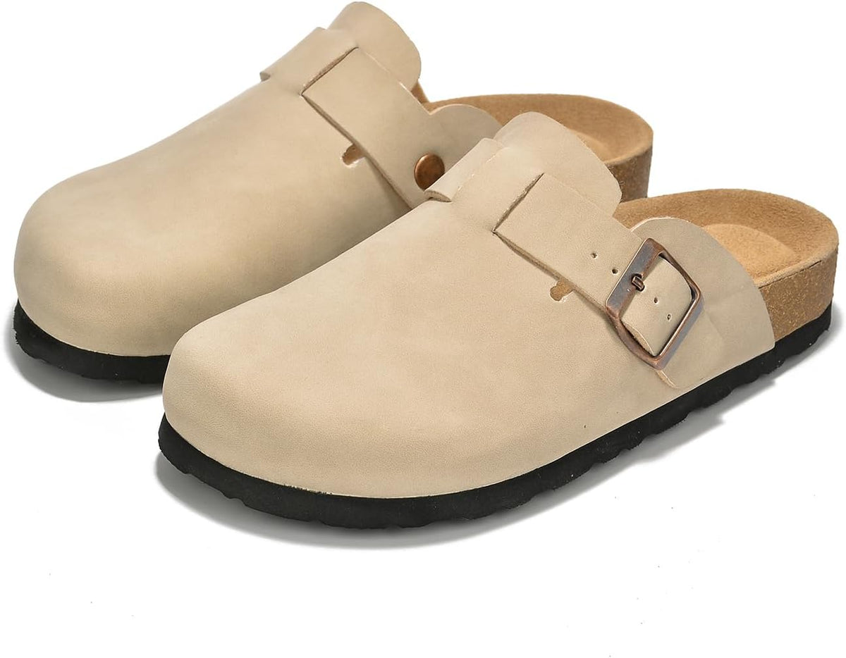 Project Cloud Damen-Clogs mit Korkfußbett aus 100 % echtem Leder