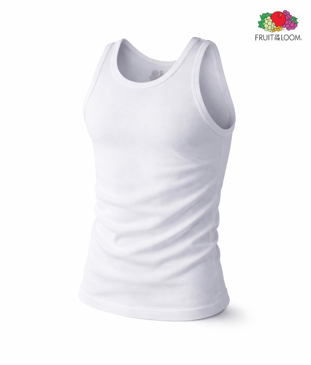 Fruit of the Loom Men's Sleeveless Tag Free Moisture Wicking Tank A-Shirt
