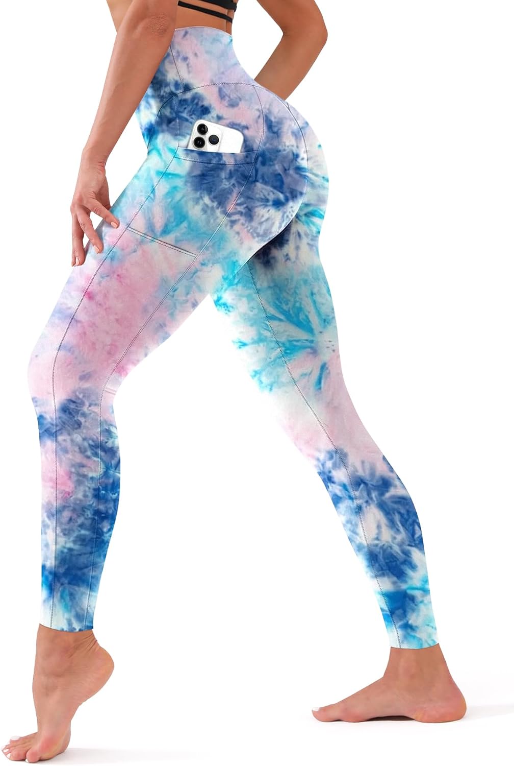Bluemaple High Waisted Leggings for Women - Tummy Control Pants Non See Through Workout Soft Yoga Pants for Running Plus Size