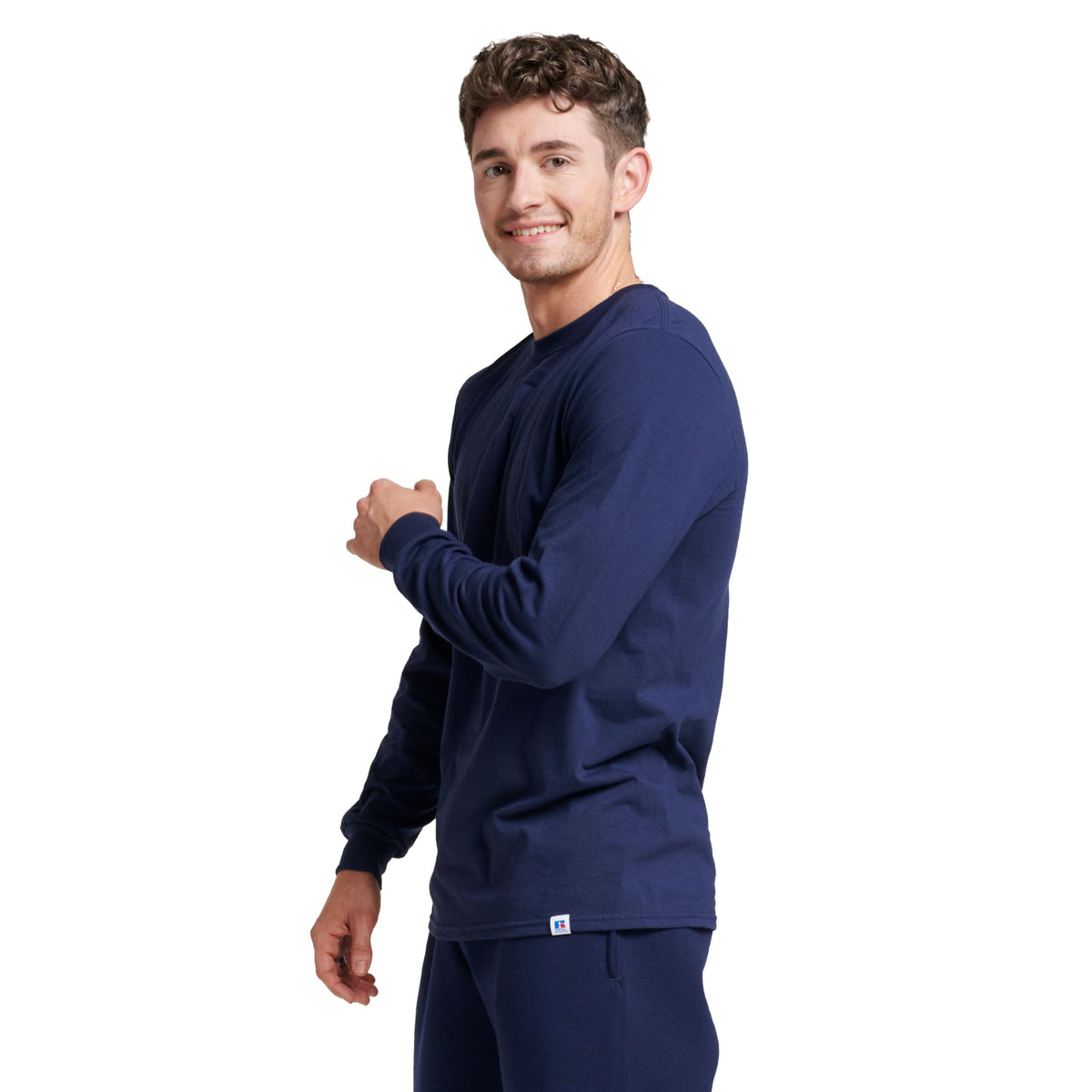 Russell Athletic Men's Dri-Power Long Sleeve Tees, Moisture Wicking, Odor Protection, UPF 30+