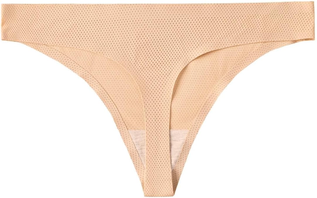 voenxe Nahtlose Damen-Tangas, unsichtbarer Sport-Tanga für Damen, 5er-Pack
