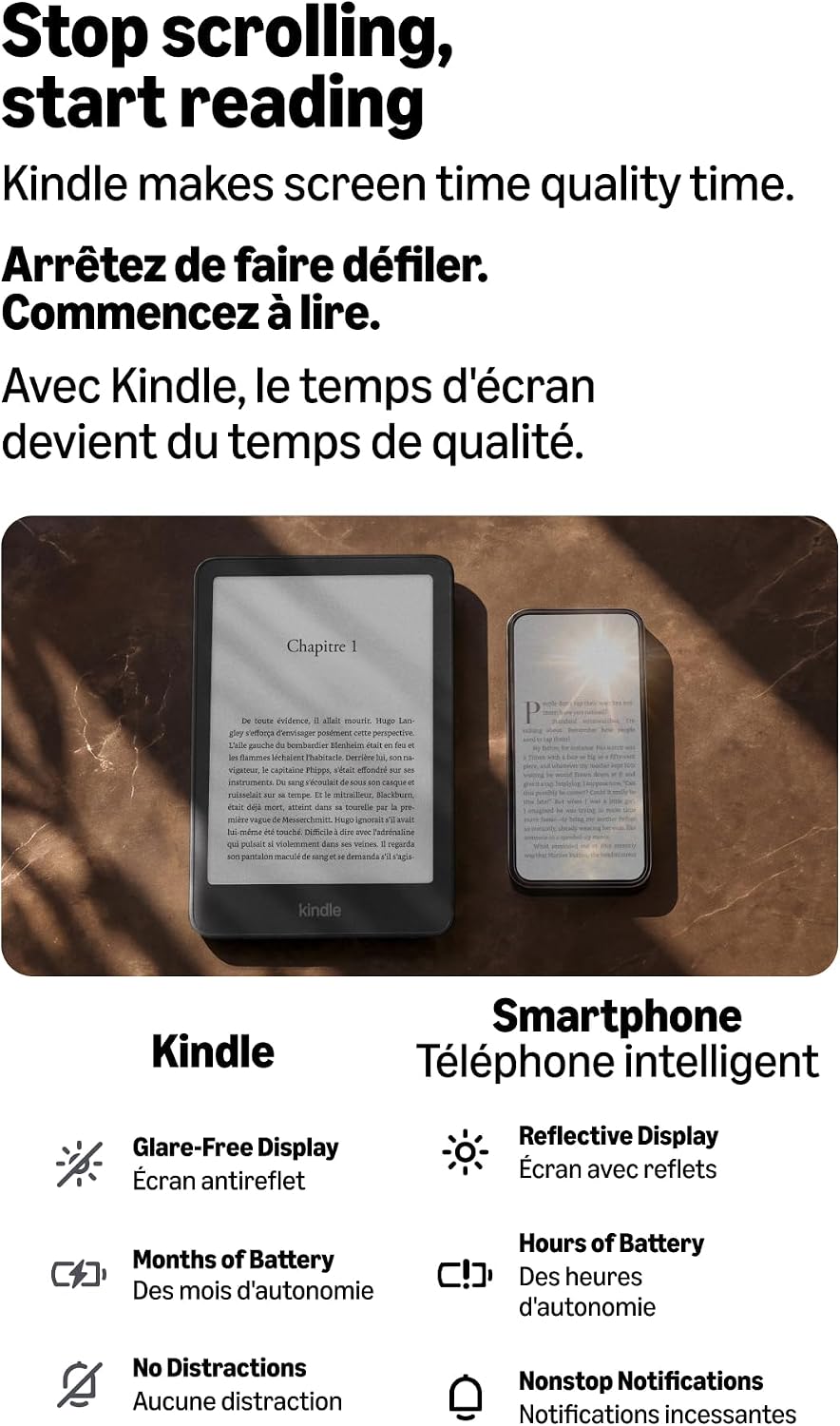 Amazon Kindle Paperwhite 16GB (newest model), Now thinner and lighter, 7" display, warm light, Graphite