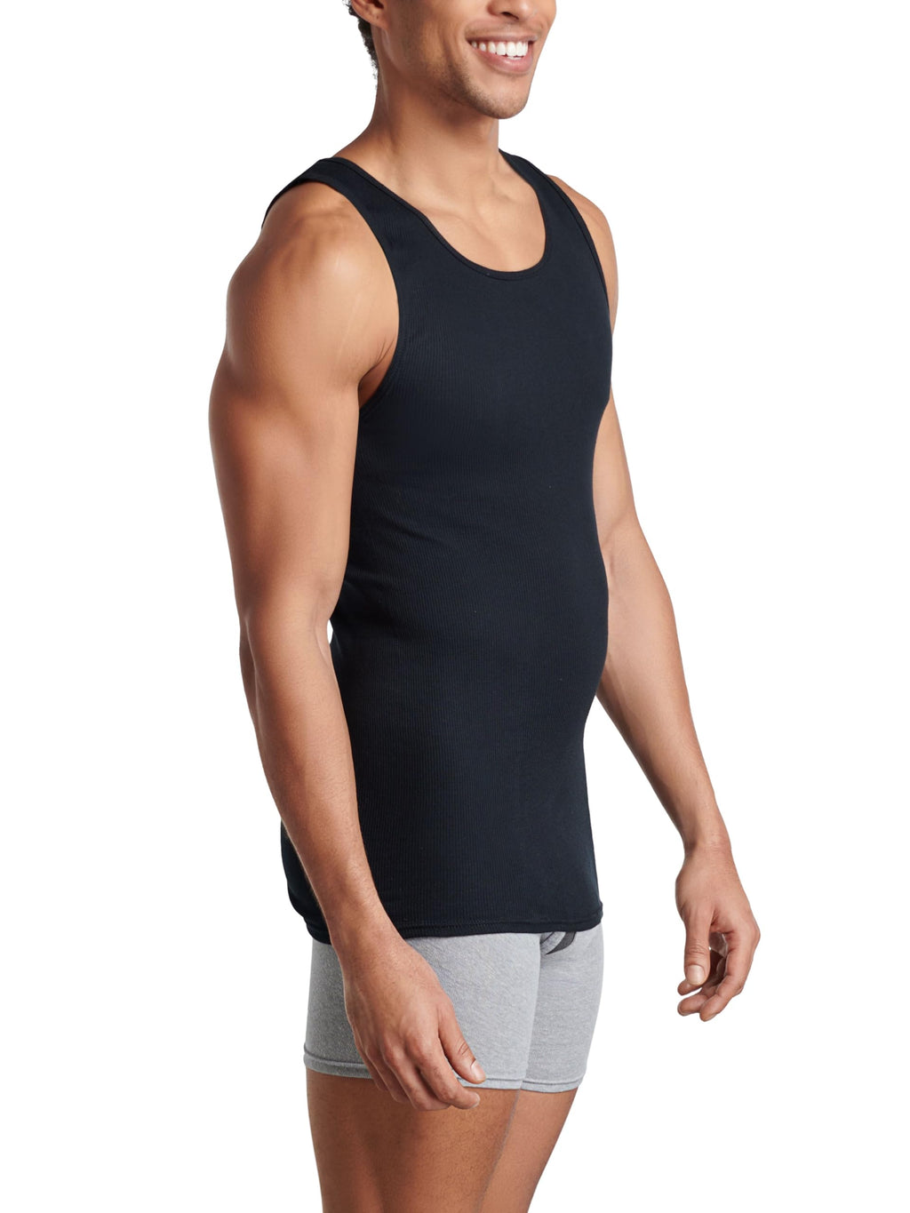 Fruit of the Loom Men's Sleeveless Tag Free Moisture Wicking Tank A-Shirt
