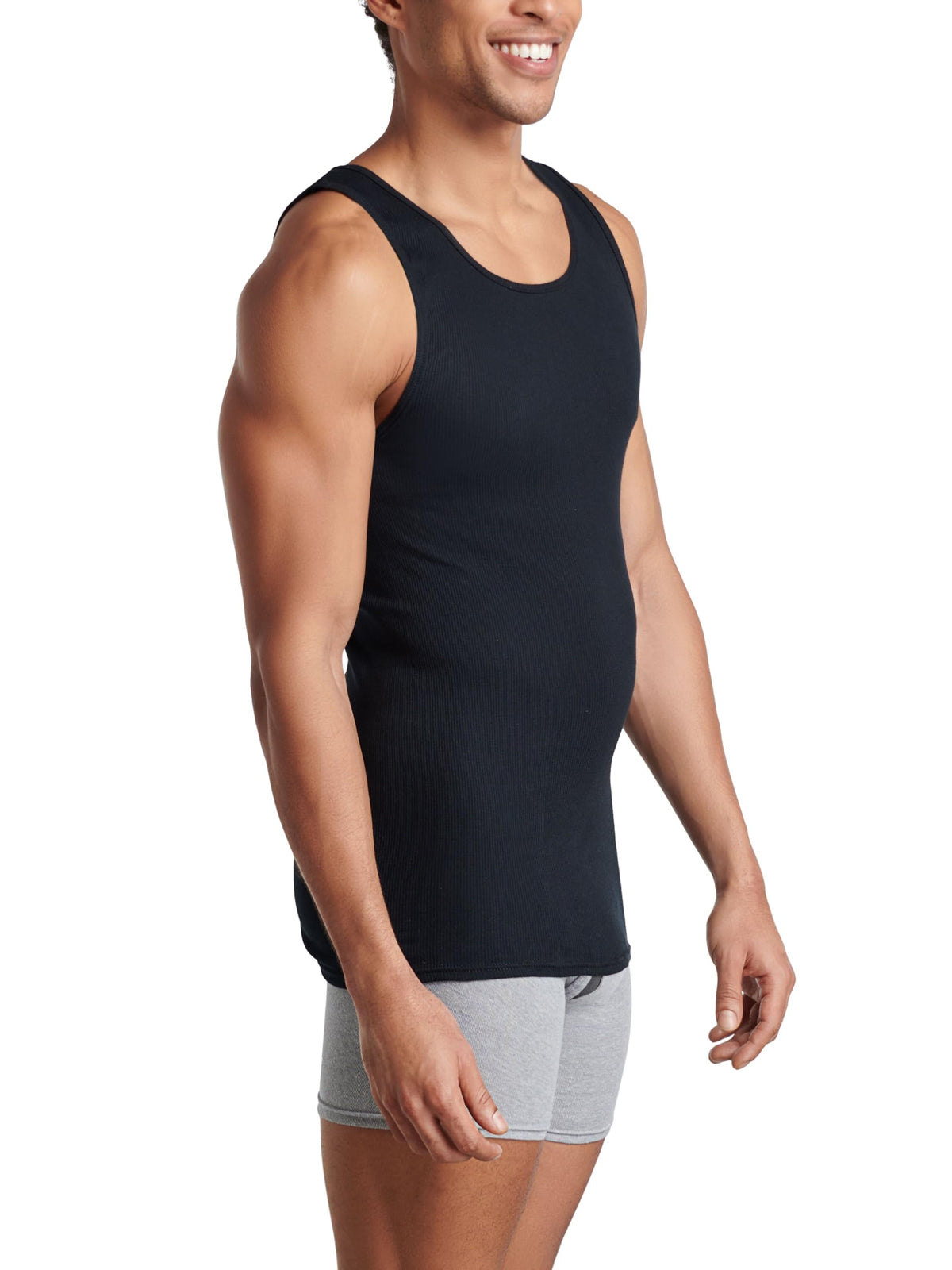 Fruit of the Loom Men's Sleeveless Tag Free Moisture Wicking Tank A-Shirt