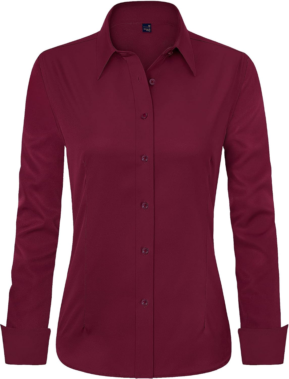 J.VER Womens Dress Shirts Long Sleeve Button Down Shirt Wrinkle-Free Business Casual Blouse Office Work Tops
