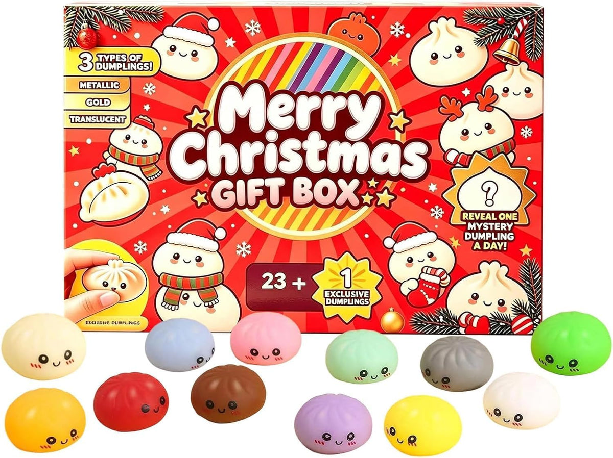 Decorative Advent Calendars,2026 Christmas Advent Calendar Countdown Calendar,24 Day Countdown for Adults, Mini Ornaments with Cute Holiday Designs for Christmas Countdown,Stocking Stuffers and Gifts, Relieve Stress(A)