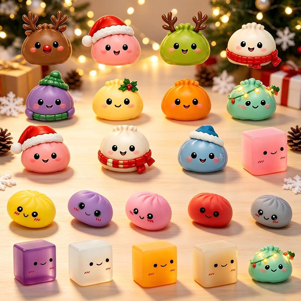 Decorative Advent Calendars,2026 Christmas Advent Calendar Countdown Calendar,24 Day Countdown for Adults, Mini Ornaments with Cute Holiday Designs for Christmas Countdown,Stocking Stuffers and Gifts, Relieve Stress(A)