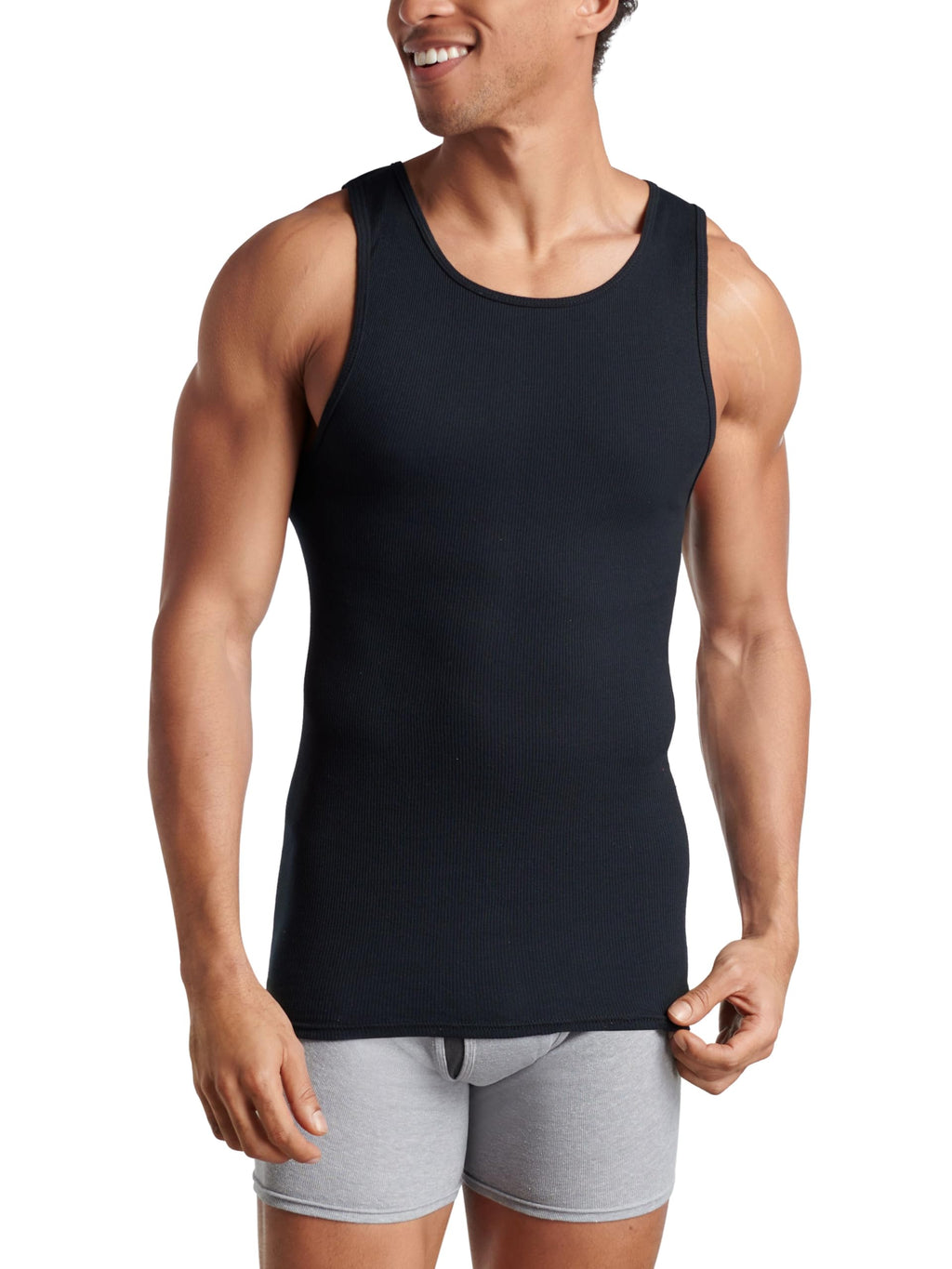 Fruit of the Loom Men's Sleeveless Tag Free Moisture Wicking Tank A-Shirt