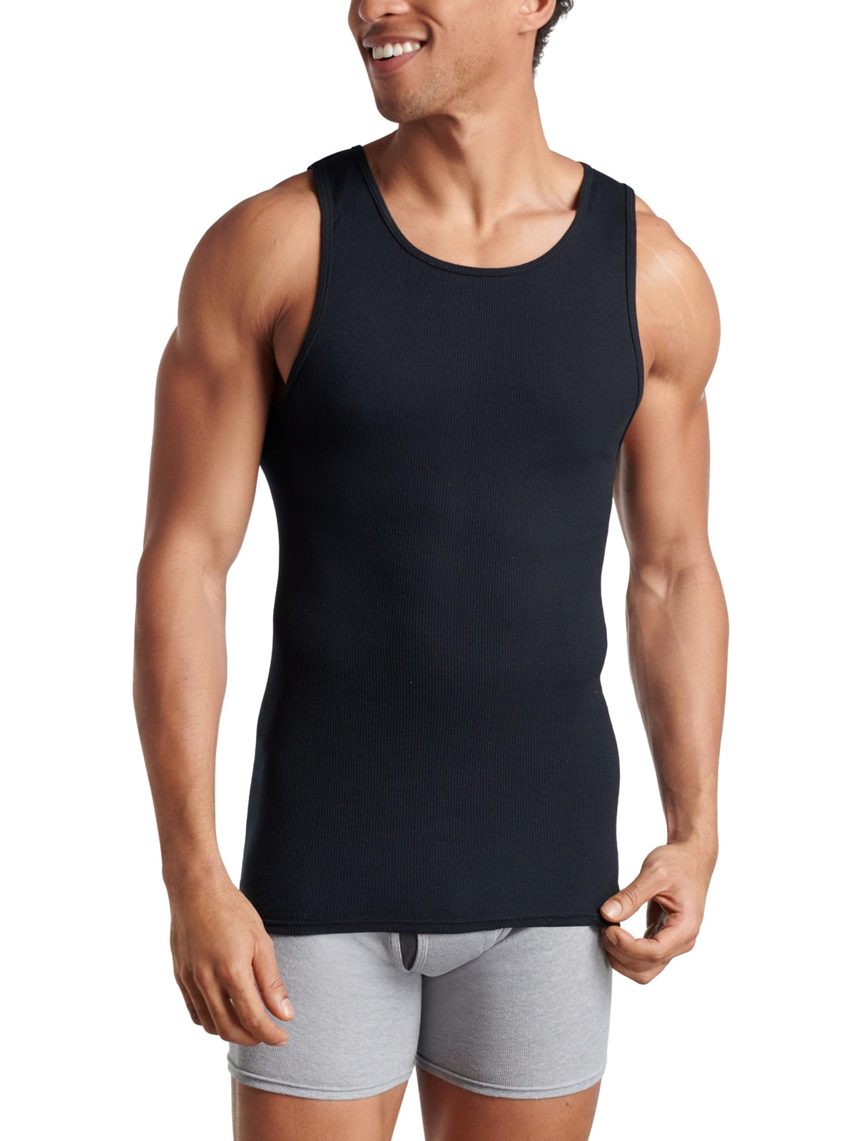 Fruit of the Loom Men's Sleeveless Tag Free Moisture Wicking Tank A-Shirt