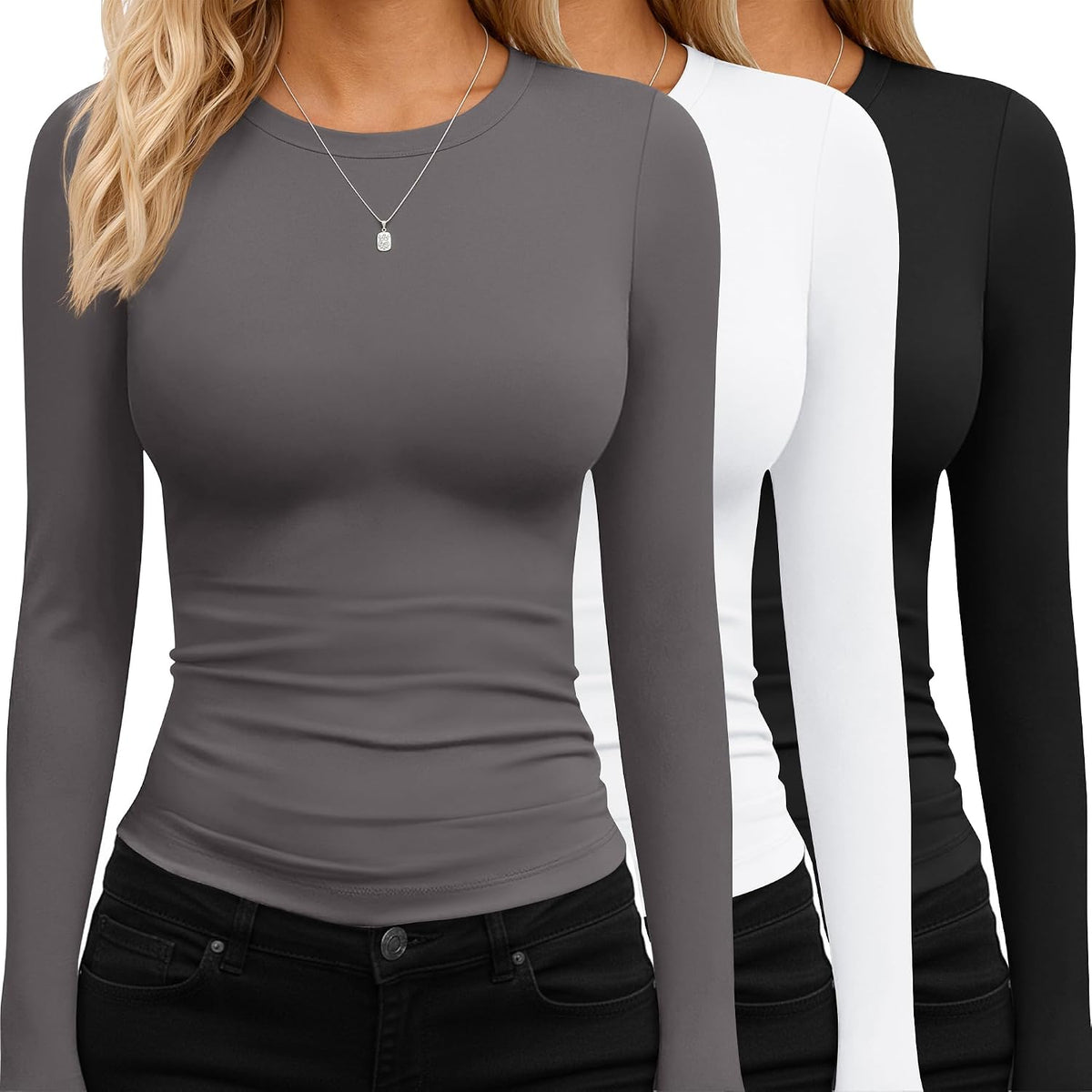 TNNZEET Langarmshirts für Damen Herbstmode Workout Crop Top Y2K 2026