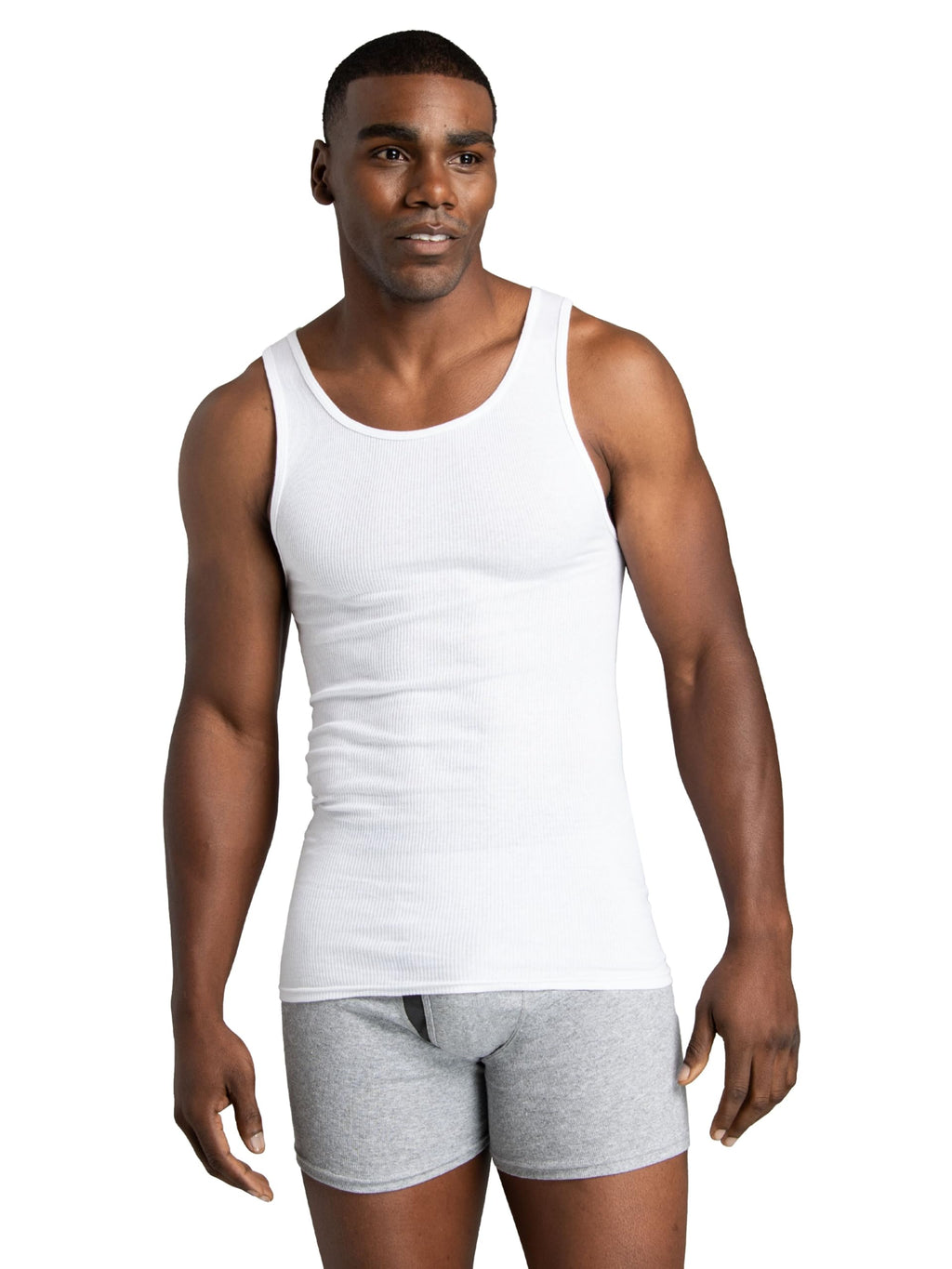 Fruit of the Loom Men's Sleeveless Tag Free Moisture Wicking Tank A-Shirt