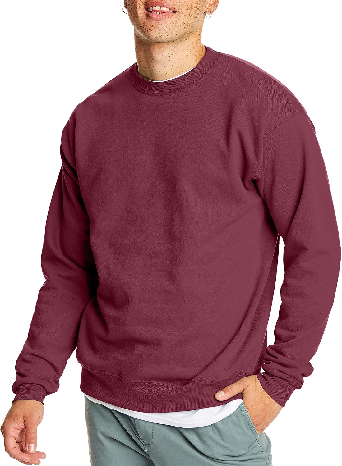 Sweat-shirt Hanes pour homme, sweat-shirt col rond en molleton EcoSmart, tailles grandes et très grandes disponibles, lot de 1 ou 2