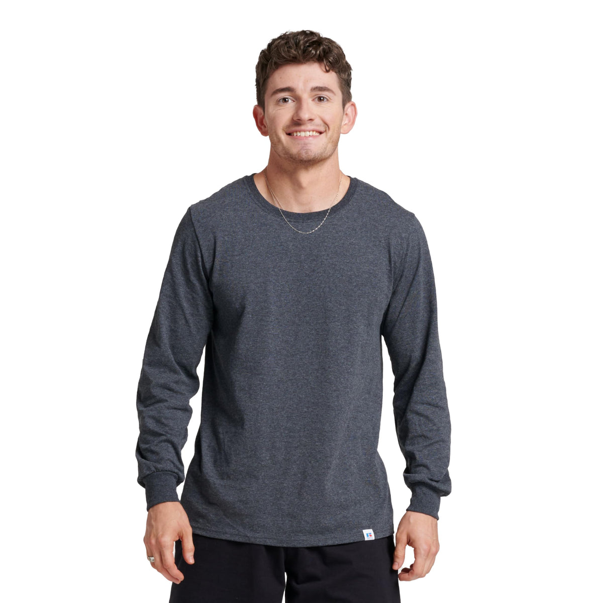 Russell Athletic Herren Dri-Power Langarm-T-Shirts, feuchtigkeitsableitend, geruchshemmend, UPF 30+