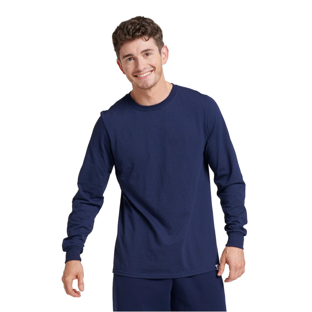 Russell Athletic Herren Dri-Power Langarm-T-Shirts, feuchtigkeitsableitend, geruchshemmend, UPF 30+
