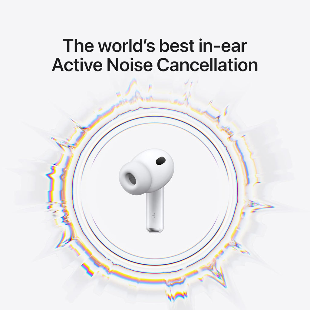 Apple AirPods Pro 3 Wireless Earbuds, Active Noise Cancellation, Live Translation, Heart Rate Sensing, Bluetooth Headphones, Spatial Audio, High-Fidelity Sound, USB-C Charging