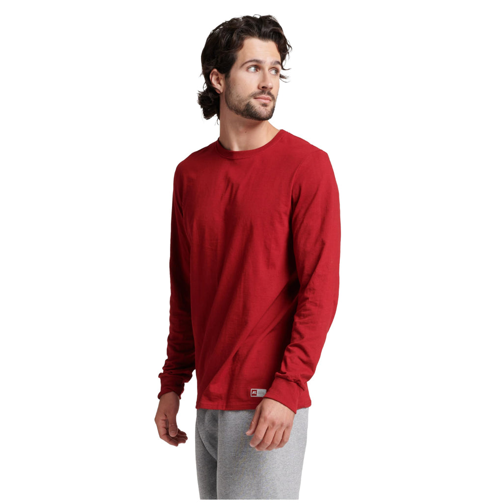 Russell Athletic Men's Dri-Power Long Sleeve Tees, Moisture Wicking, Odor Protection, UPF 30+