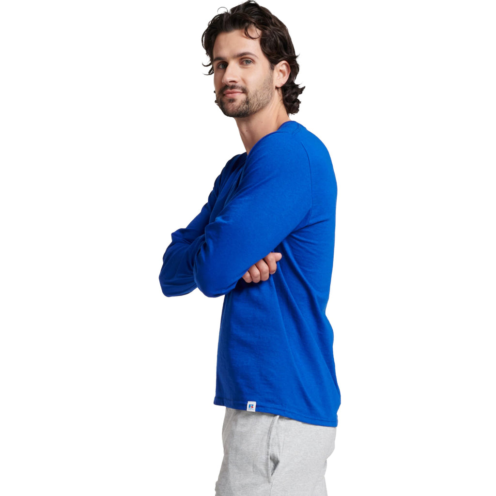 Russell Athletic Men's Dri-Power Long Sleeve Tees, Moisture Wicking, Odor Protection, UPF 30+