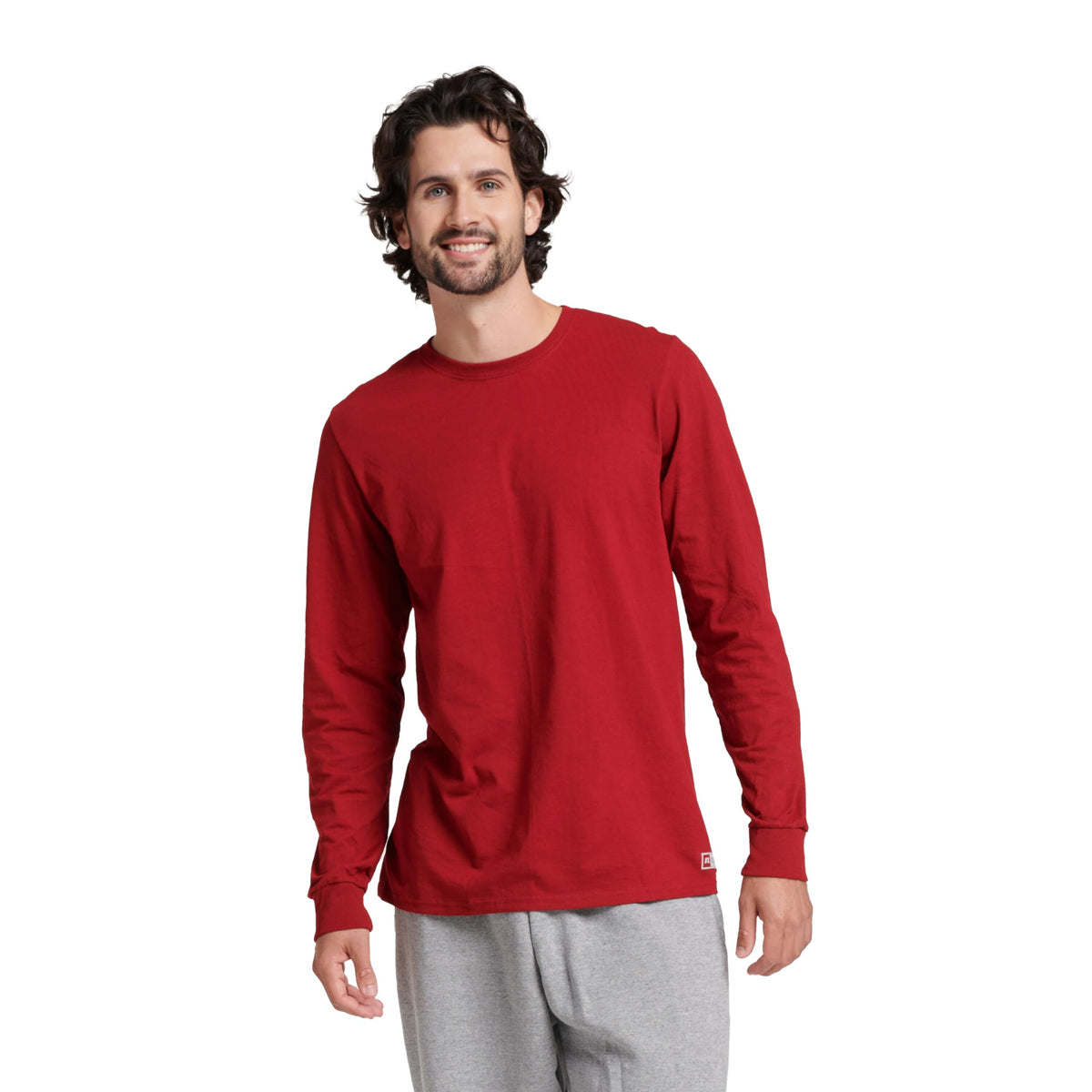 Russell Athletic Herren Dri-Power Langarm-T-Shirts, feuchtigkeitsableitend, geruchshemmend, UPF 30+