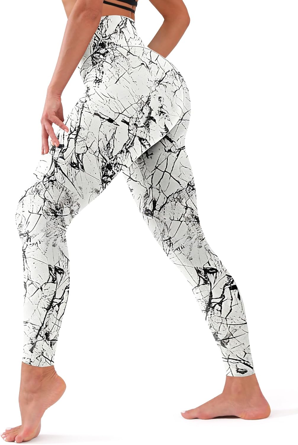 Bluemaple High Waisted Leggings for Women - Tummy Control Pants Non See Through Workout Soft Yoga Pants for Running Plus Size