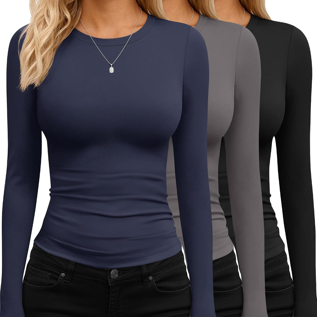 TNNZEET Langarmshirts für Damen Herbstmode Workout Crop Top Y2K 2026