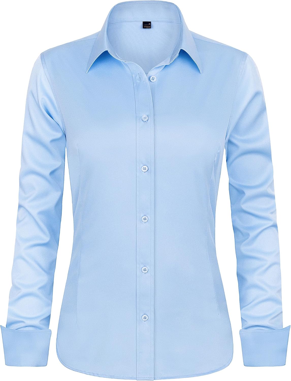 J.VER Womens Dress Shirts Long Sleeve Button Down Shirt Wrinkle-Free Business Casual Blouse Office Work Tops