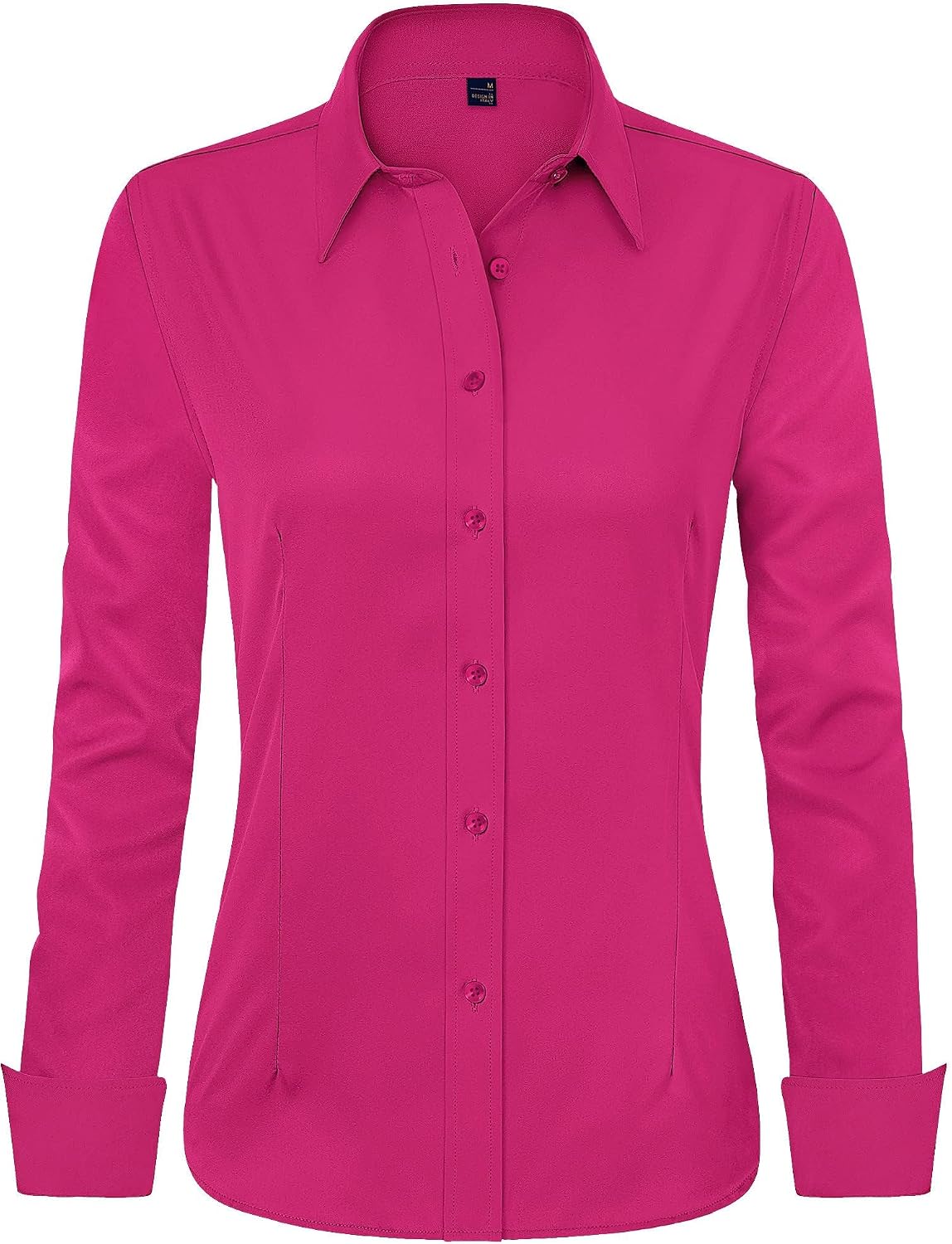 J.VER Womens Dress Shirts Long Sleeve Button Down Shirt Wrinkle-Free Business Casual Blouse Office Work Tops