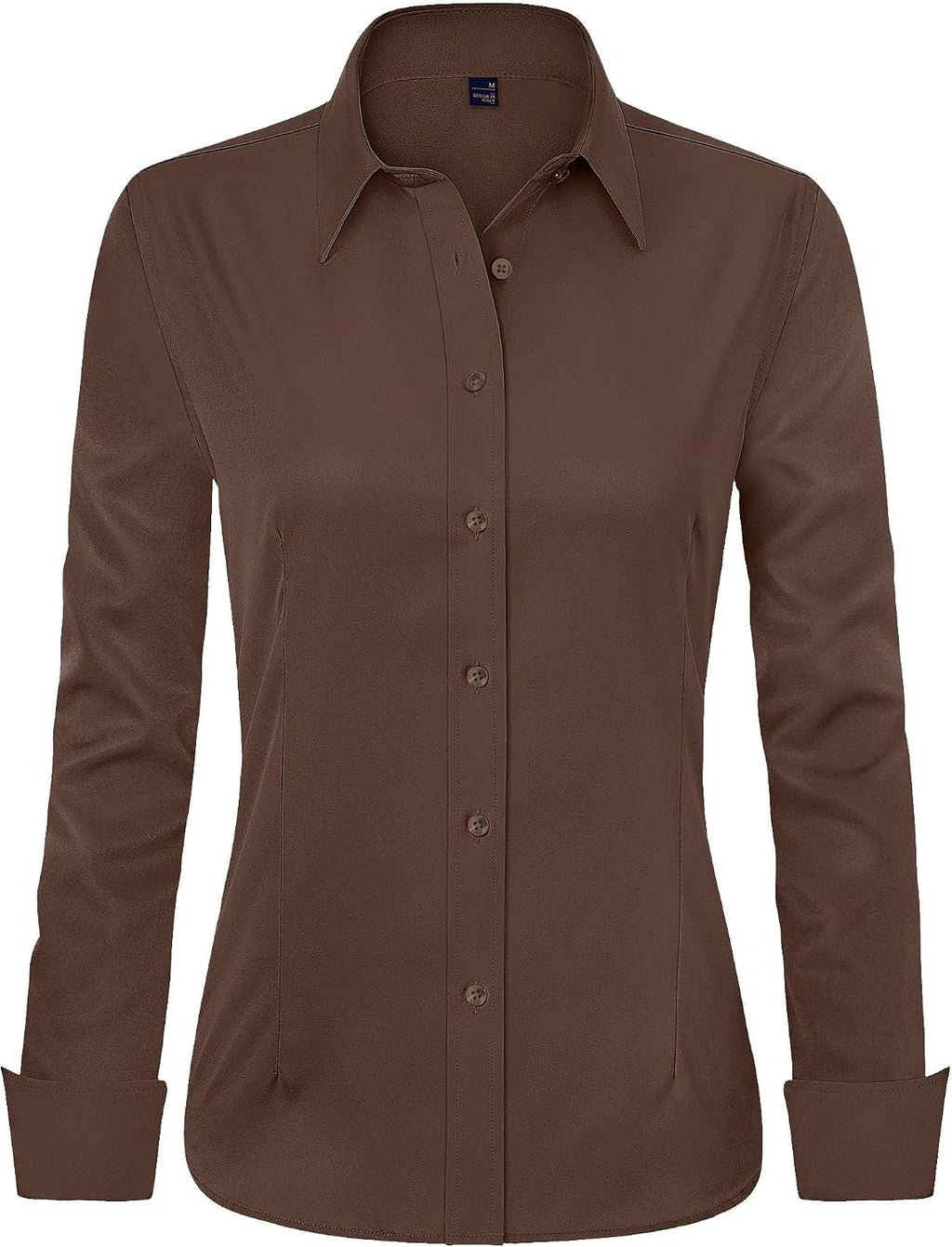 J.VER Womens Dress Shirts Long Sleeve Button Down Shirt Wrinkle-Free Business Casual Blouse Office Work Tops
