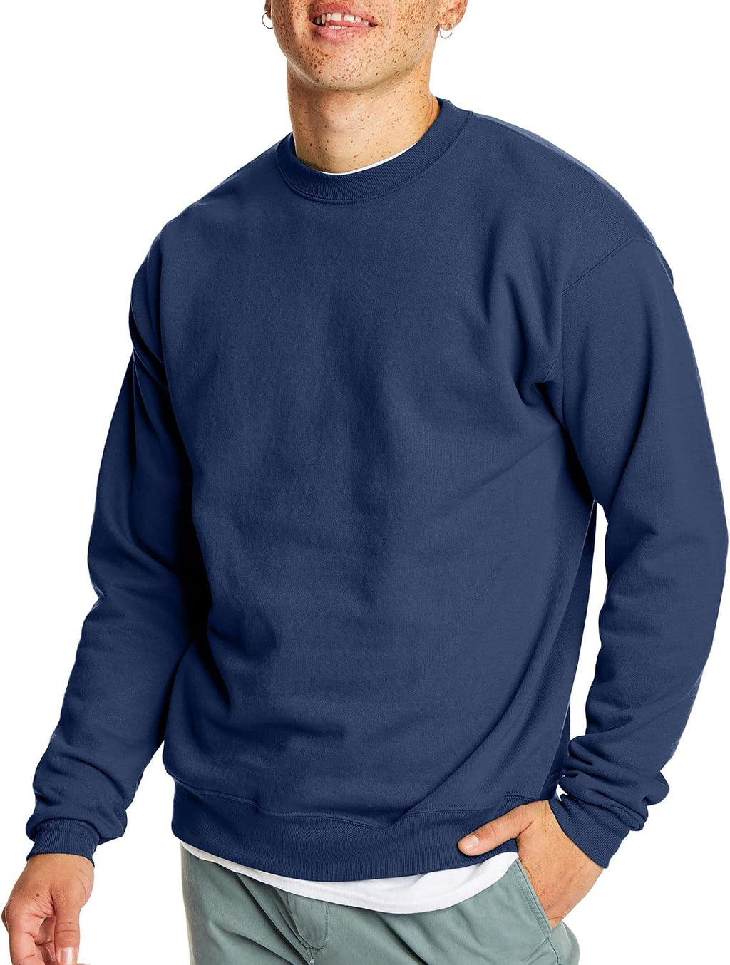 Sweat-shirt Hanes pour homme, sweat-shirt col rond en molleton EcoSmart, tailles grandes et très grandes disponibles, lot de 1 ou 2