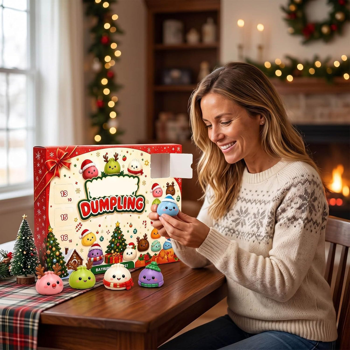 Decorative Advent Calendars,2026 Christmas Advent Calendar Countdown Calendar,24 Day Countdown for Adults, Mini Ornaments with Cute Holiday Designs for Christmas Countdown,Stocking Stuffers and Gifts, Relieve Stress(A)