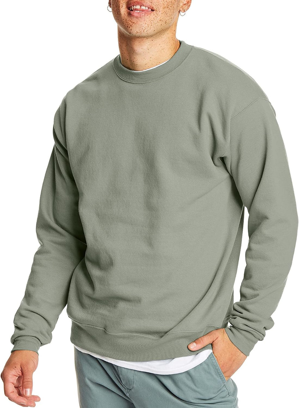 Sweat-shirt Hanes pour homme, sweat-shirt col rond en molleton EcoSmart, tailles grandes et très grandes disponibles, lot de 1 ou 2