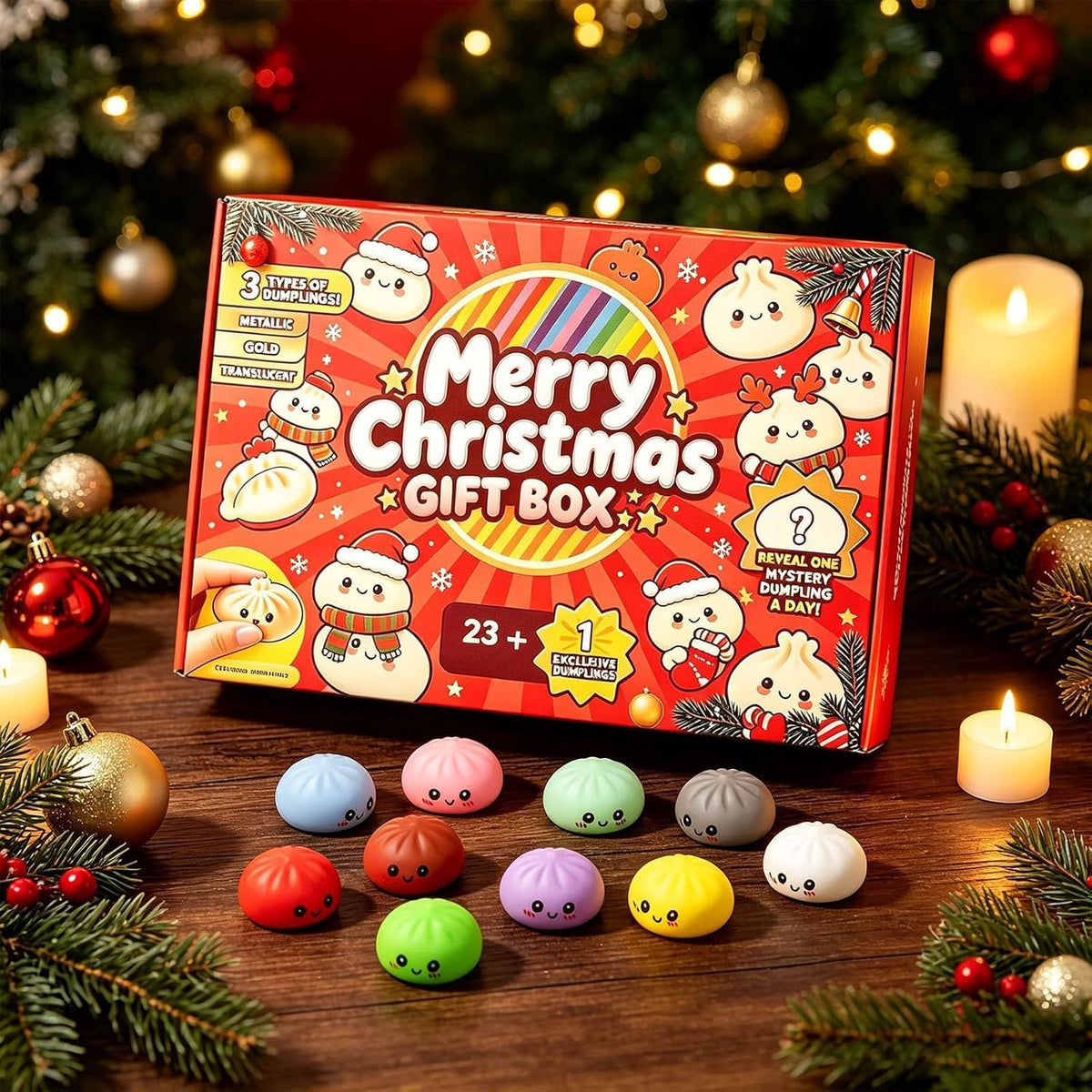 Dekorative Adventskalender, Weihnachts-Adventskalender 2026 Countdown-Kalender, 24-Tage-Countdown für Erwachsene, Mini-Ornamente mit niedlichen Weihnachtsdesigns für den Weihnachts-Countdown, Füllung für Weihnachtsstrümpfe und Geschenke, Stressabbau (A)