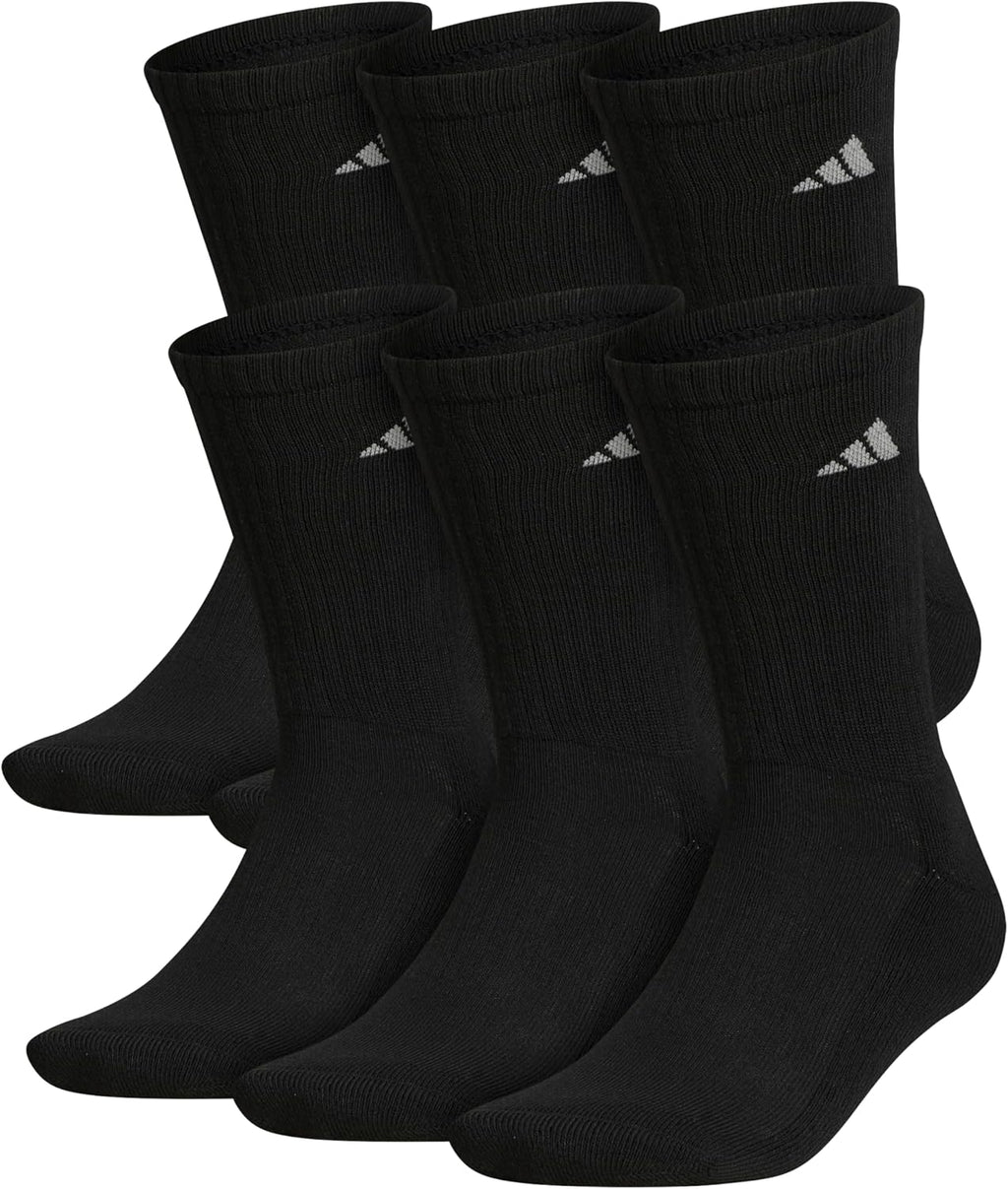 adidas Mens Athletic Crew Socks 6 Pairs Casual - White