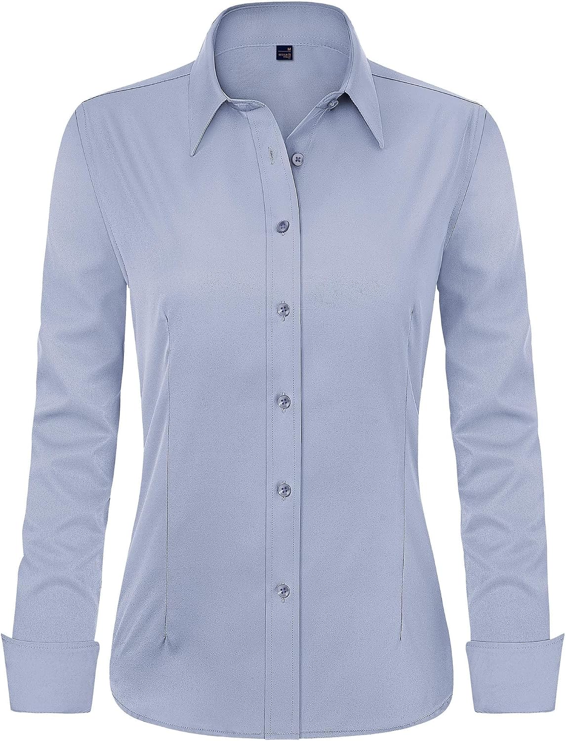 J.VER Womens Dress Shirts Long Sleeve Button Down Shirt Wrinkle-Free Business Casual Blouse Office Work Tops