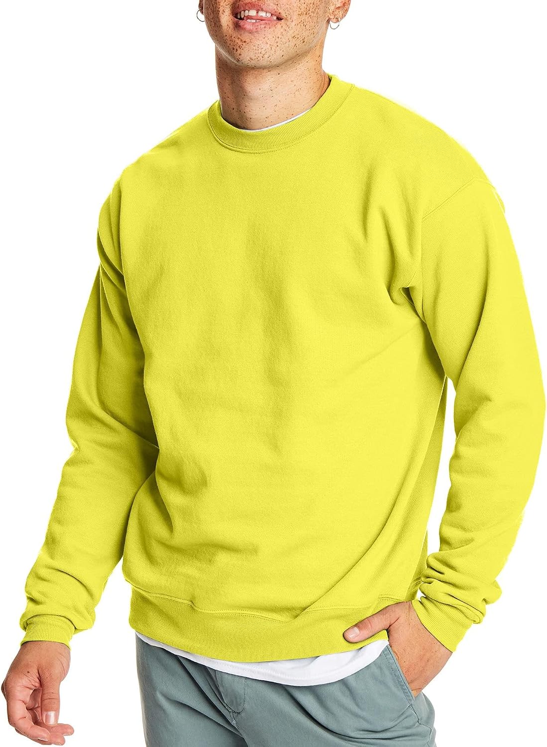 Sweat-shirt Hanes pour homme, sweat-shirt col rond en molleton EcoSmart, tailles grandes et très grandes disponibles, lot de 1 ou 2