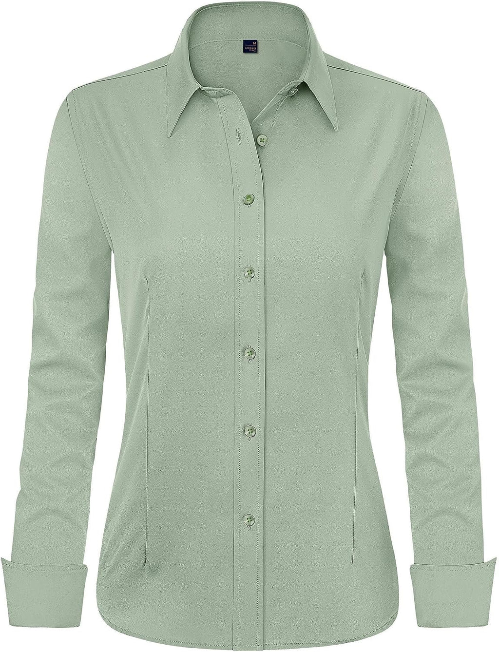 J.VER Womens Dress Shirts Long Sleeve Button Down Shirt Wrinkle-Free Business Casual Blouse Office Work Tops