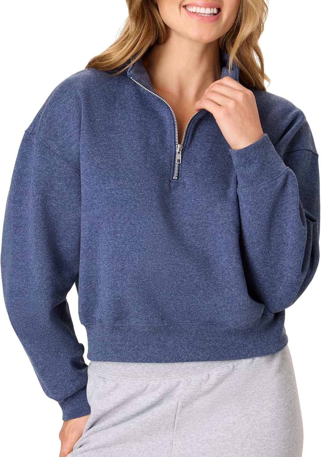 Hanes Women's EcoSmart Fleece Sweatshirt for Women, Soft Midweight - Full-Zip Hoodie, Sweatshirt, or 1/4 Zip
