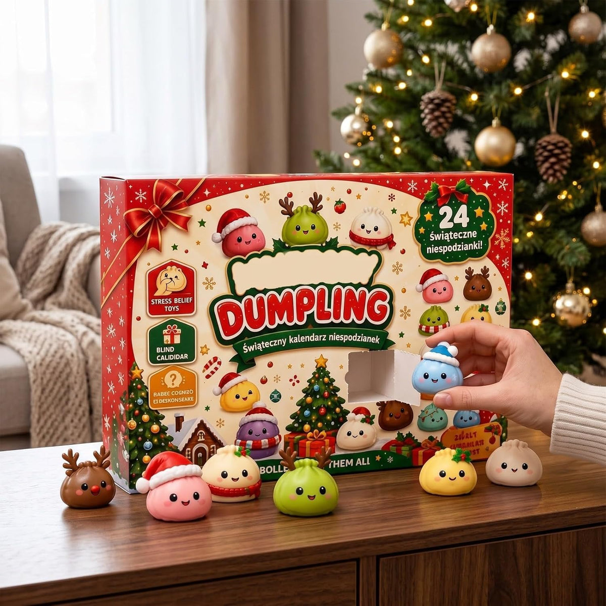 Decorative Advent Calendars,2026 Christmas Advent Calendar Countdown Calendar,24 Day Countdown for Adults, Mini Ornaments with Cute Holiday Designs for Christmas Countdown,Stocking Stuffers and Gifts, Relieve Stress(A)