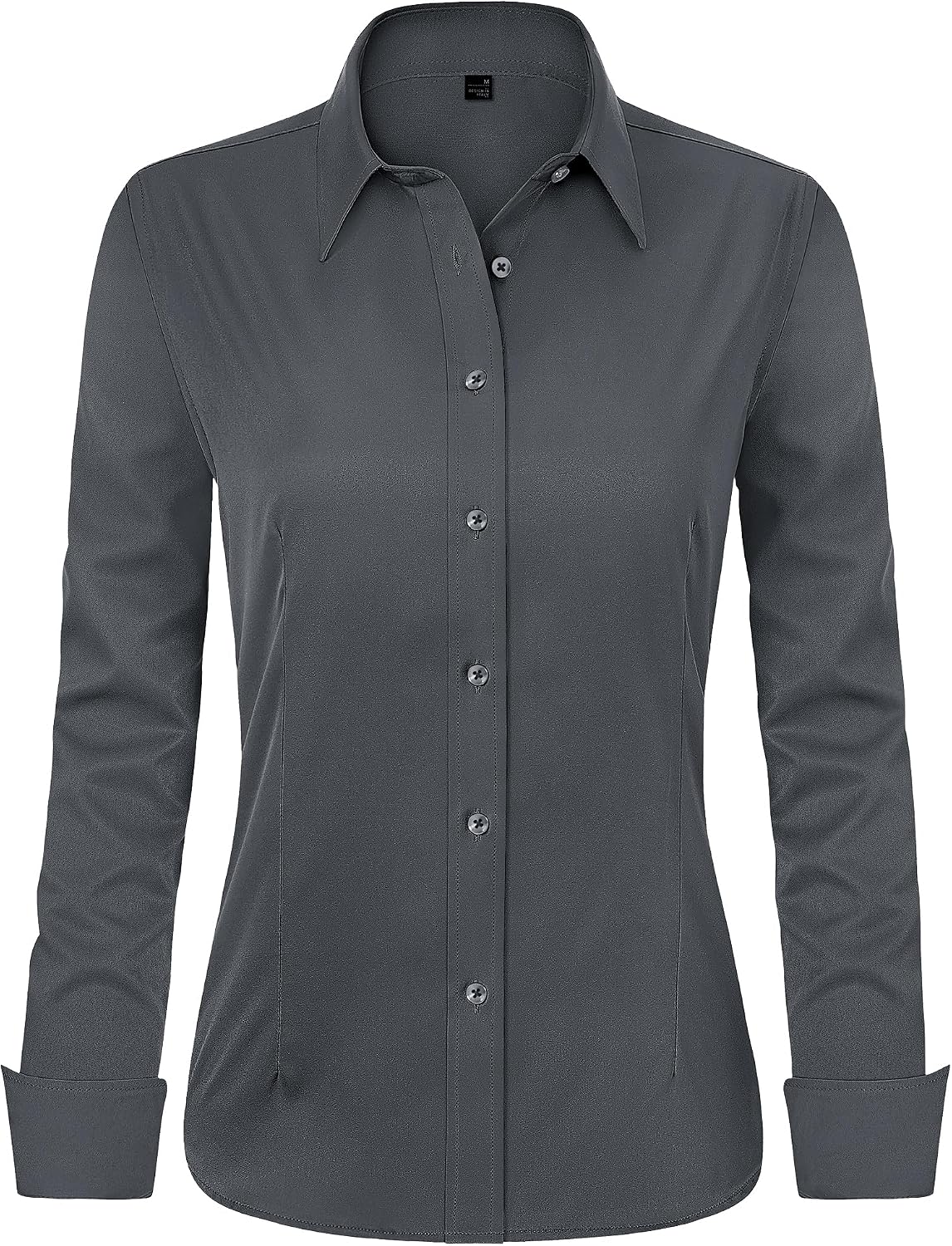 J.VER Womens Dress Shirts Long Sleeve Button Down Shirt Wrinkle-Free Business Casual Blouse Office Work Tops