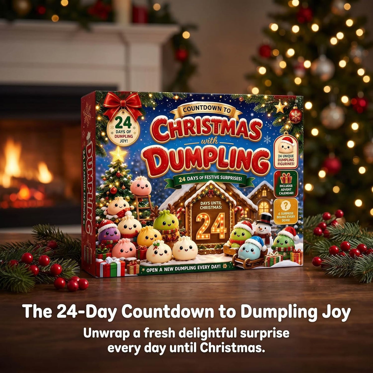 Decorative Advent Calendars,2026 Christmas Advent Calendar Countdown Calendar,24 Day Countdown for Adults, Mini Ornaments with Cute Holiday Designs for Christmas Countdown,Stocking Stuffers and Gifts, Relieve Stress(A)