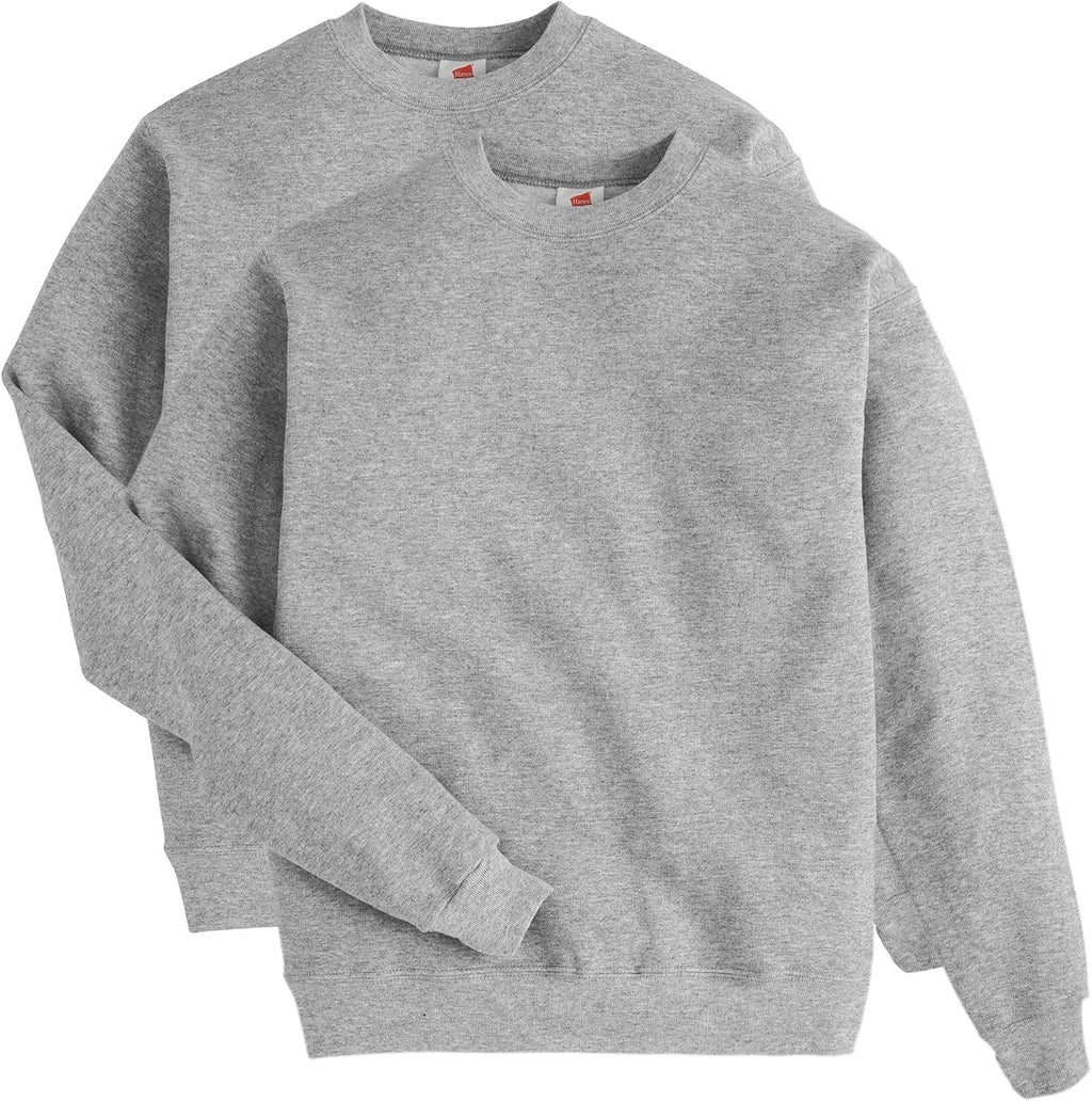 Sweat-shirt Hanes pour homme, sweat-shirt col rond en molleton EcoSmart, tailles grandes et très grandes disponibles, lot de 1 ou 2