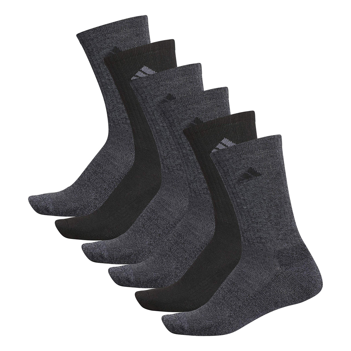 adidas Mens Athletic Crew Socks 6 Pairs Casual - White