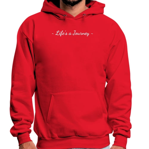 Mens Graphic Hoodie Life’s a Journey White Print